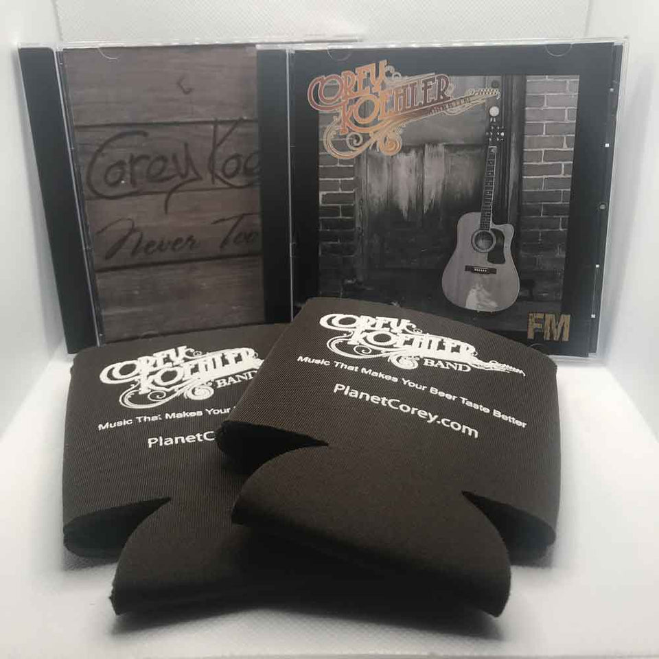 Bonus Bundle: "FM" and "Never Too Late" CD's + Coolies