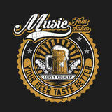 3/4 Sleeve "Makes Your Beer Taste Better" Raglan Shirt - Black/White
