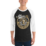 3/4 Sleeve "Makes Your Beer Taste Better" Raglan Shirt - Black/White